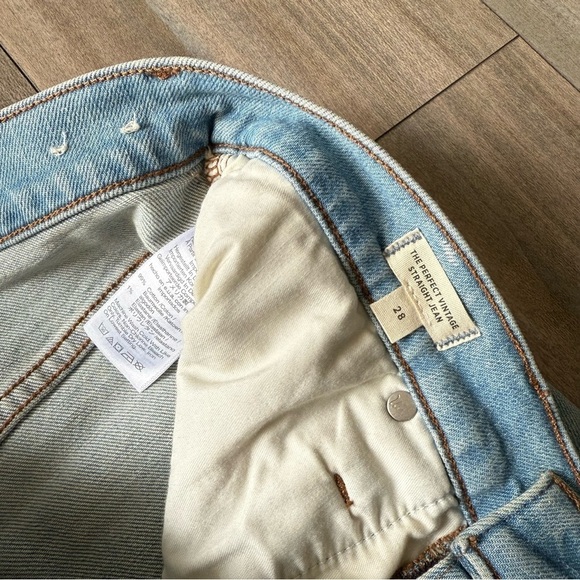 Madewell the perfect vintage straight leg jeans light wash size 28 DM5779 - Picture 6 of 10